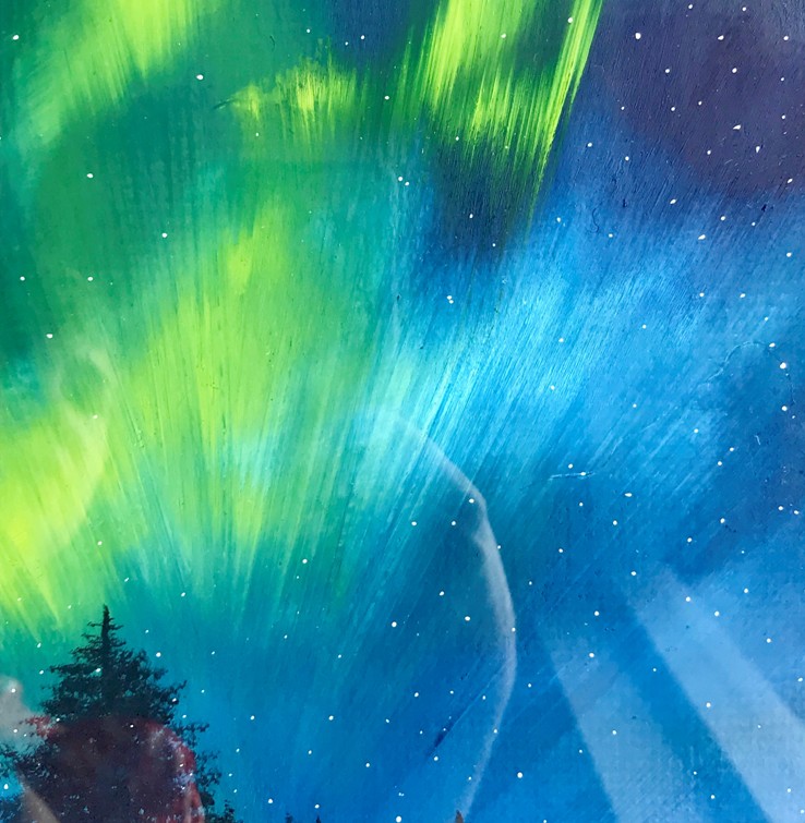 'Pine and the Aurora (1/3)' by artist Maureen Rocksmoore